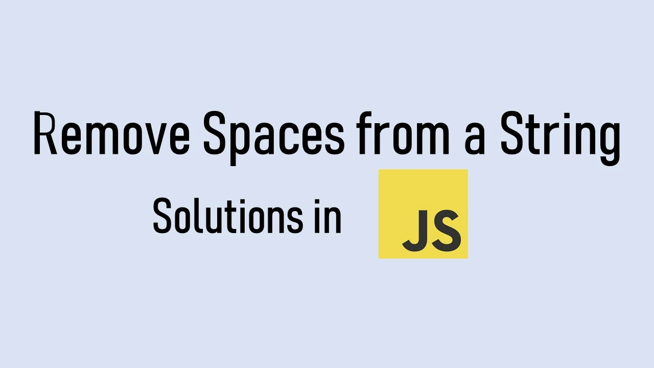 remove spaces from string in javascript